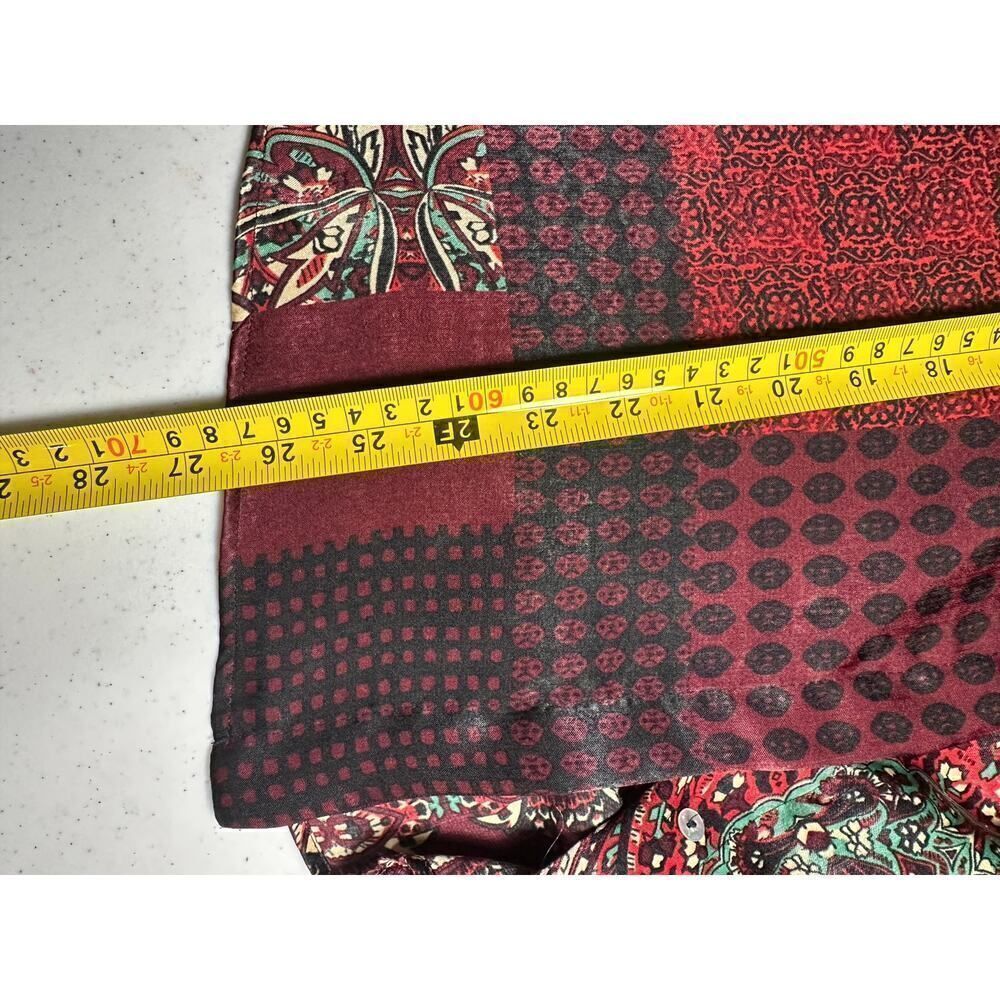 Zara Basic Women’s Size Small Red Satin Button Do… - image 8